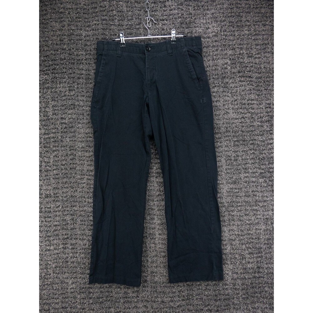 Under Armour Pants Mens 33x29 (Tag 34x30) Black Stretch Performance Chino Golf